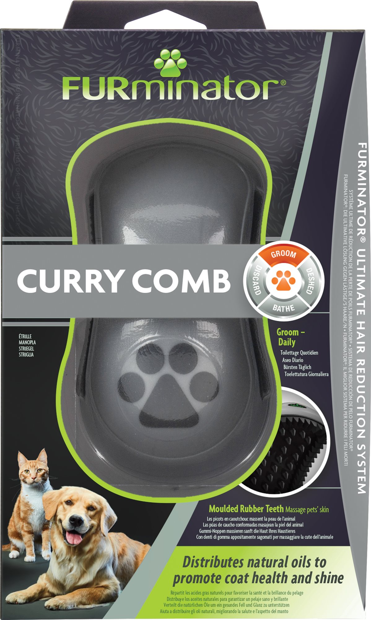 FURminator kefa masážna Curry Comb pre psov 1 ks