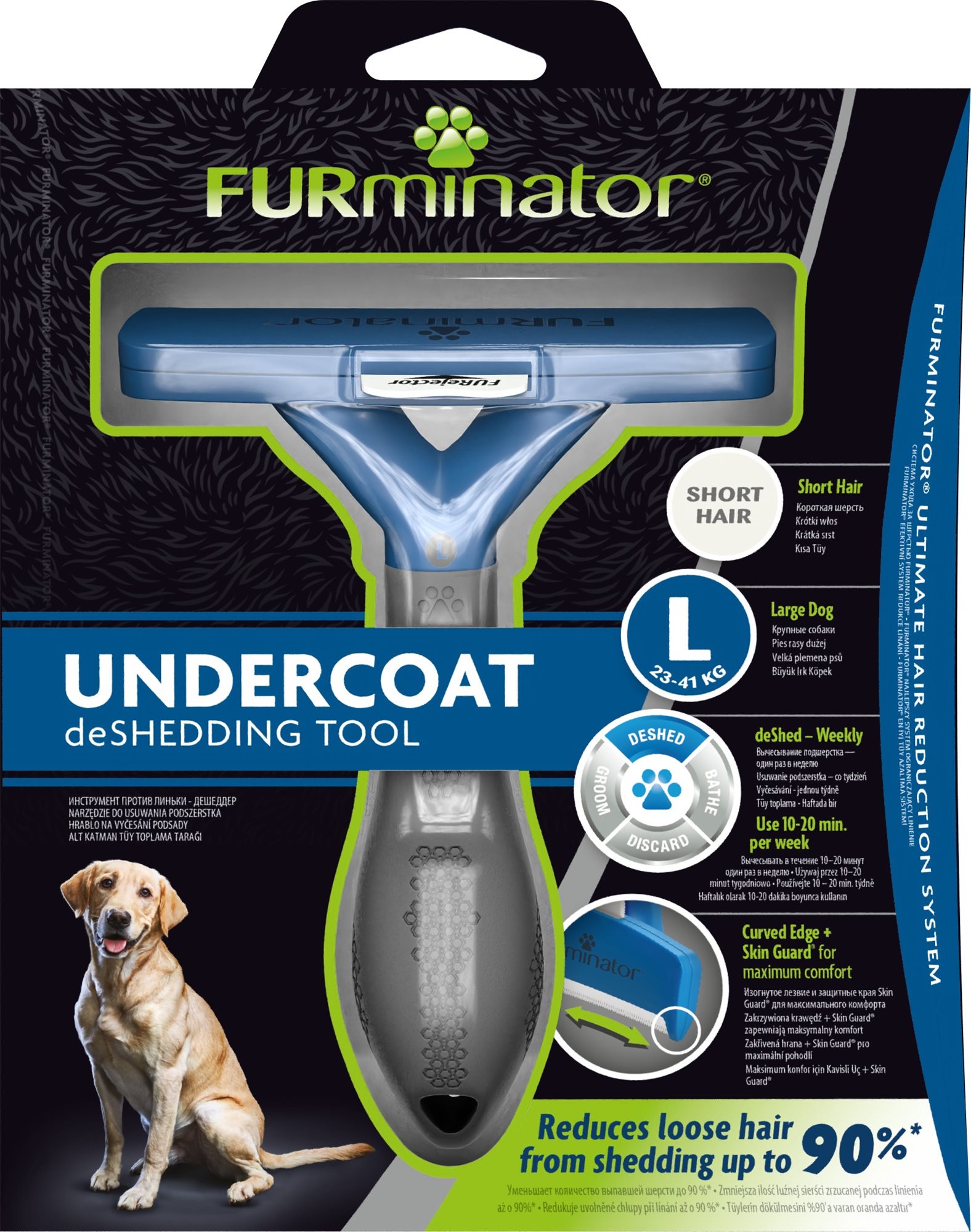 FURminator hrablo L Short Hair pre psov 1 ks