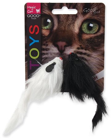 MAGIC CAT - Hračka, myš, plyš hrkajúca, 11 cm, 2 ks