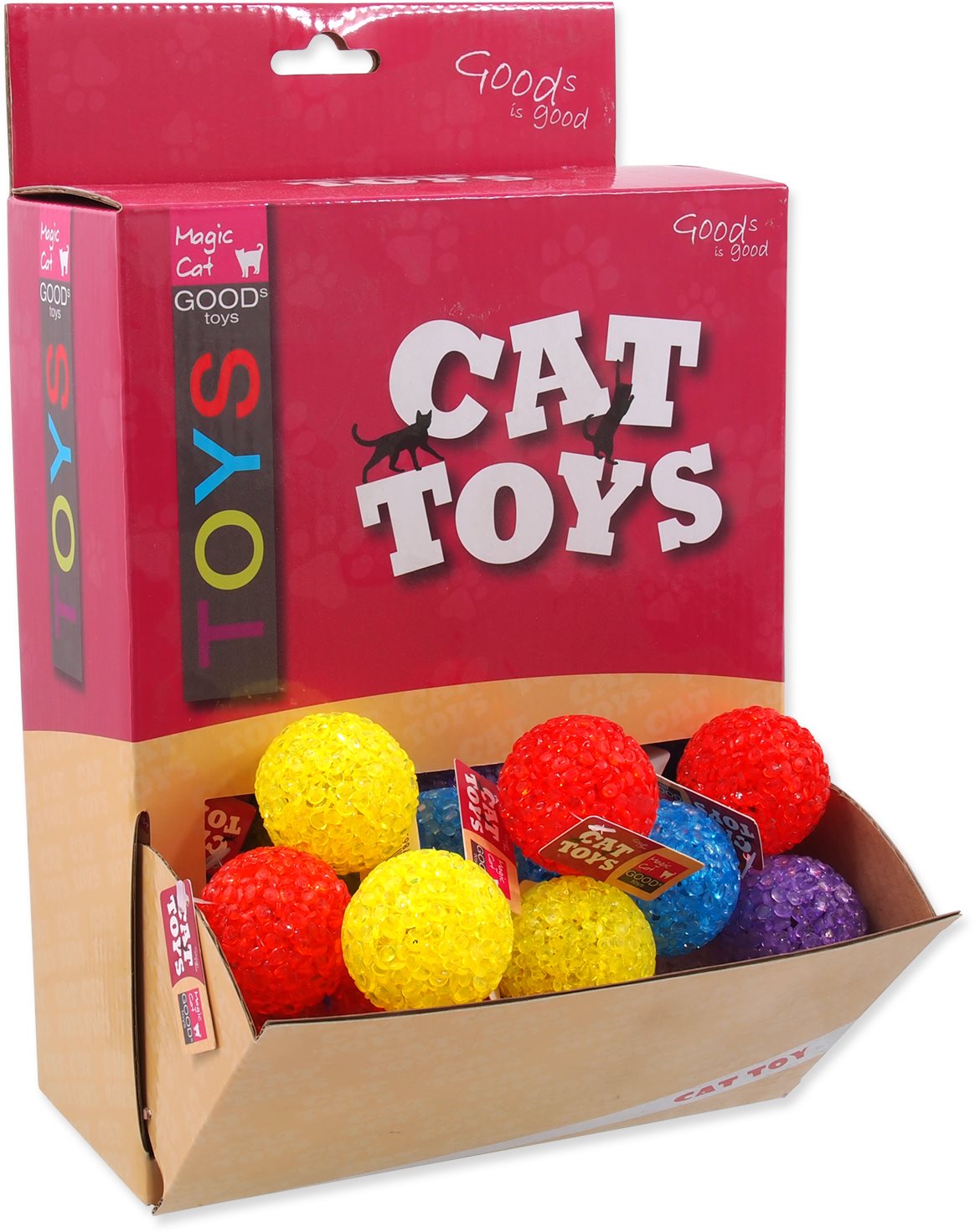 MAGIC CAT hračka loptička plast 3,8 cm 50 ks