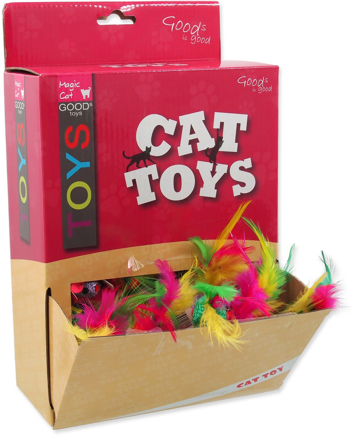 MAGIC CAT hračka myška bavlna 6 cm 80 ks