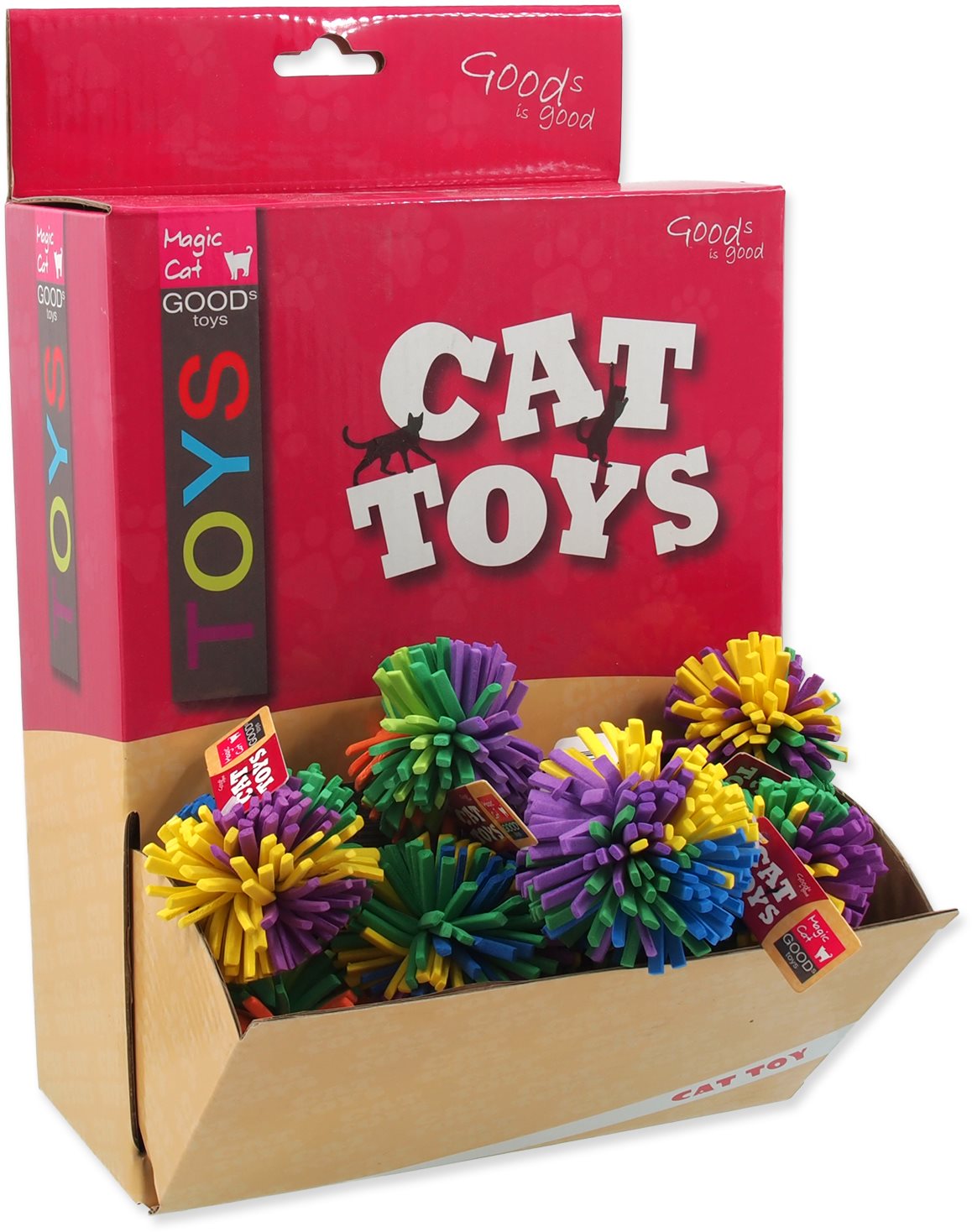 MAGIC CAT hračka loptička pena 4,5 cm 40 ks