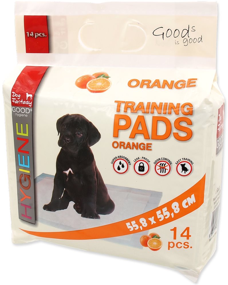 DOG FANTASY podložka orange 55,8 × 55,8 cm 14 ks