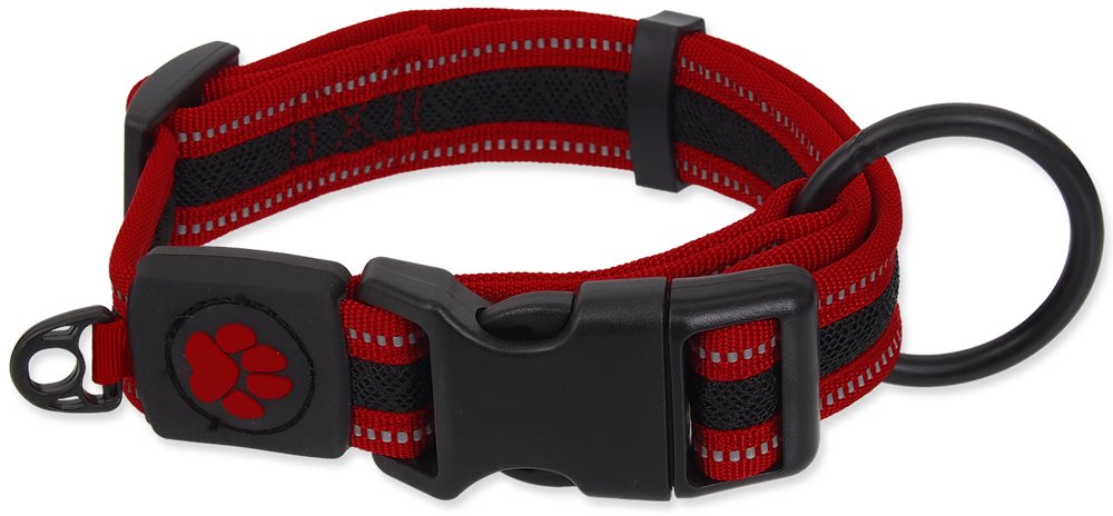 ACTIVE obojok fluffy M červený 2,5 × 33 – 48 cm