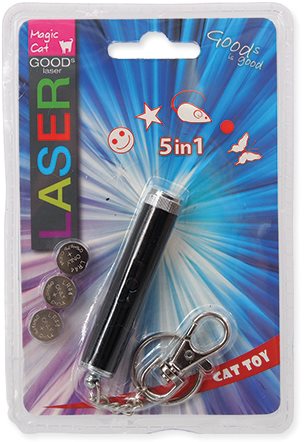 MAGIC CAT - Hračka, laser mix, 5 motívov, 7 cm