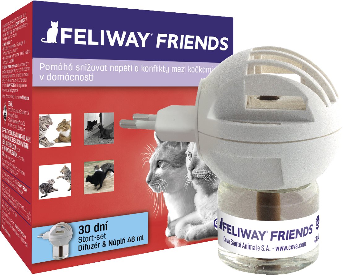 Feliway friends, difuzér + fľaška s náplňou, 48 ml