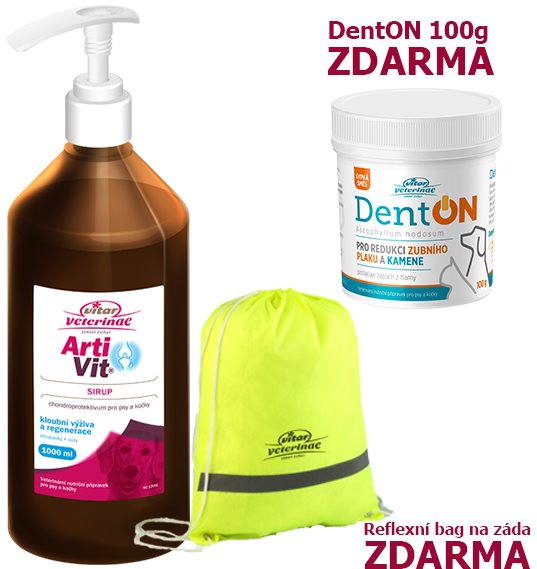 Vitar Veterinae Artivit sirup 1000 ml + Zadarmo DentOn 100 g + Bag