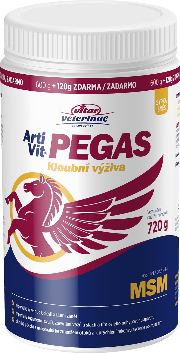 Vitar Veterinae ArtiVit Pegas MSM – extra čistá látka 99,95 % – 720 g