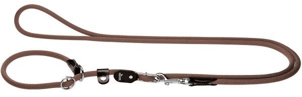 Hunter nastaviteľné vodítko Retriever Freestyle s obojkom, hnedé 260 cm