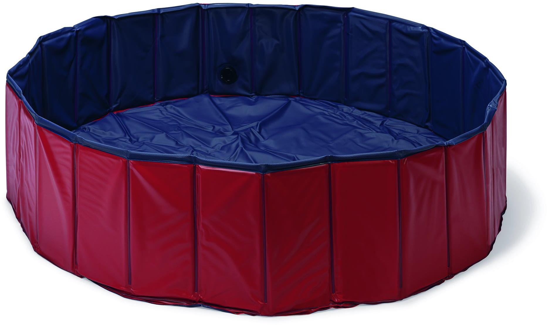 Karlie - Skladací bazén pre psov modro-červený, 120 × 30 cm