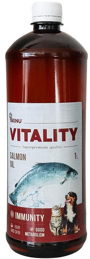Akinu Vitality lososový olej 1 l