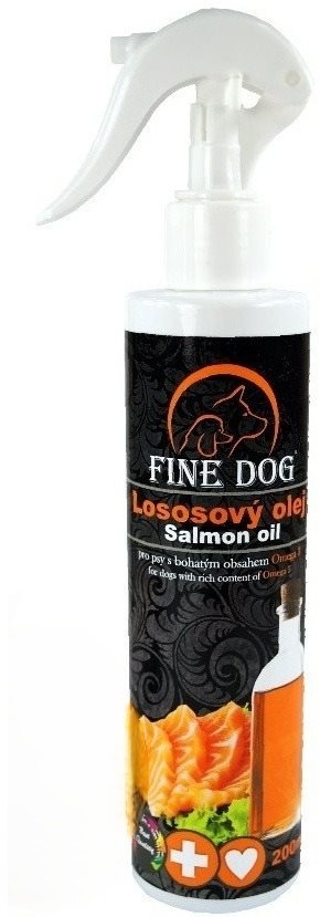 FINE DOG Lososový olej s rozprašovačom 200 ml + 50 ml ZDARMA