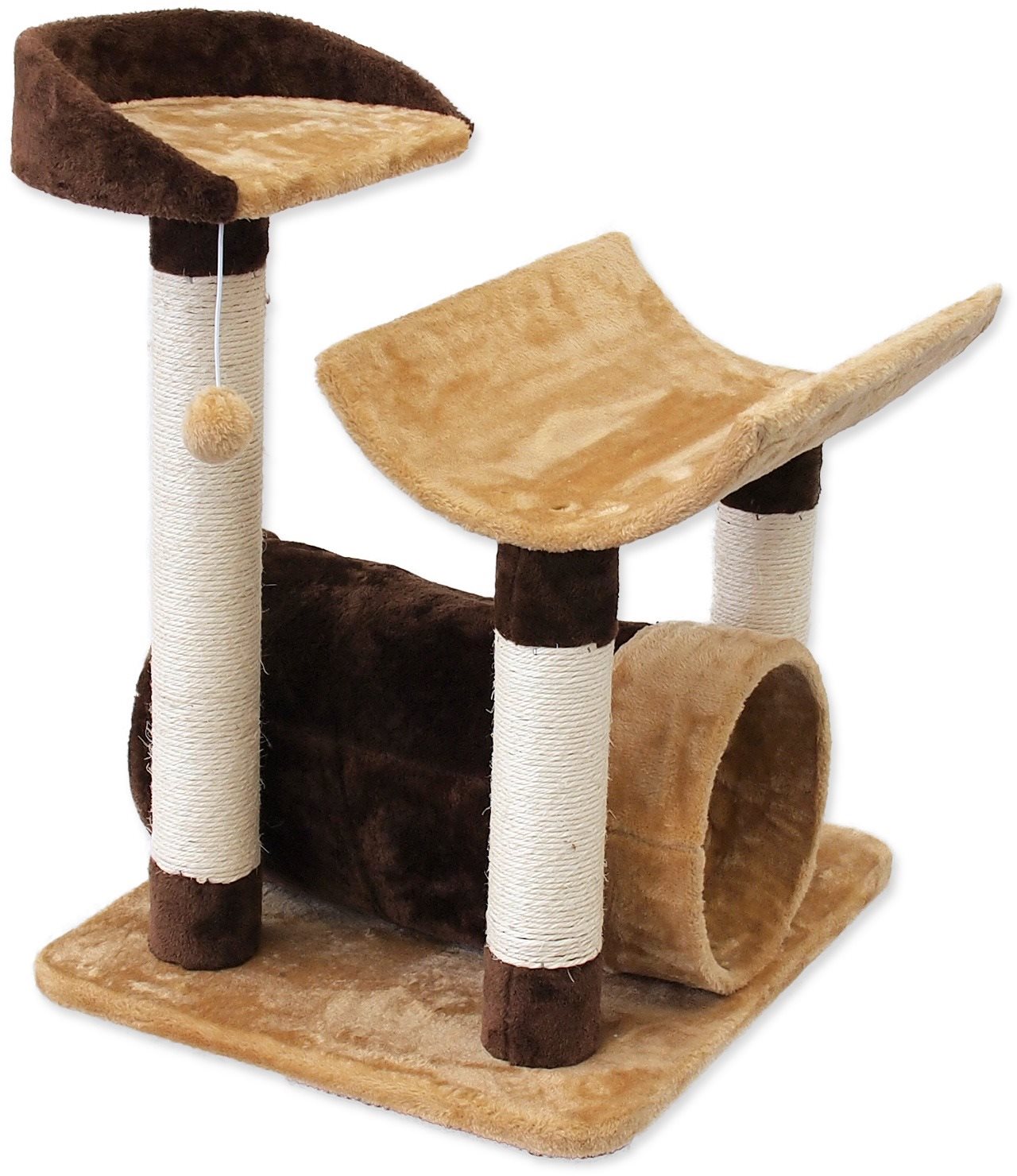 Magic Cat Odpočívadlo MC Fiona 58 × 49 × 72 cm sv. hnedé/tm. hnedé