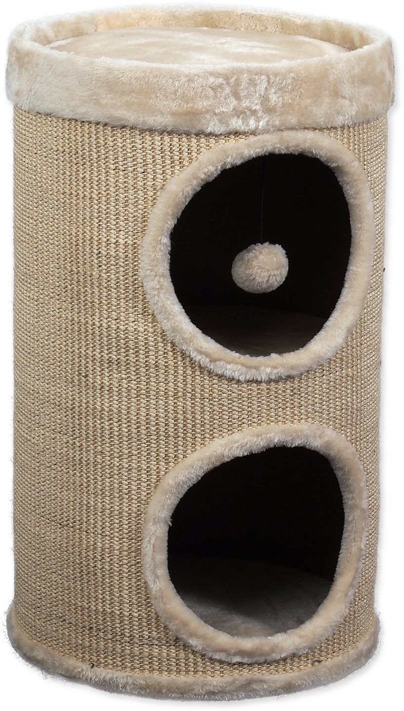 Magic Cat Odpočívadlo MC Emma 36 × 36 × 60 cm s hračkou béžové