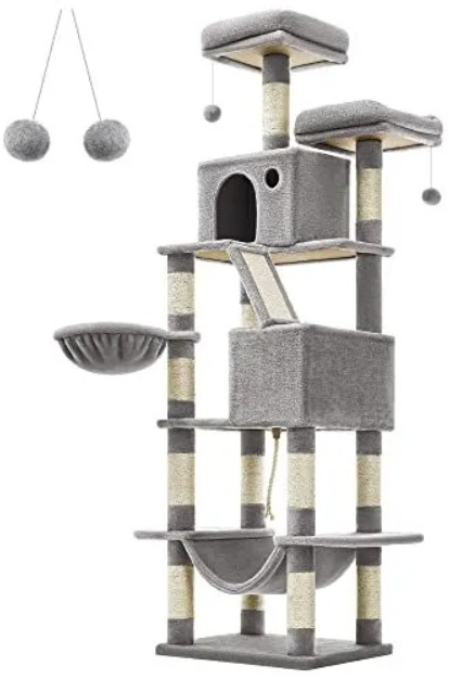 Artenat Mačací strom Frieda, 206 cm, sivý