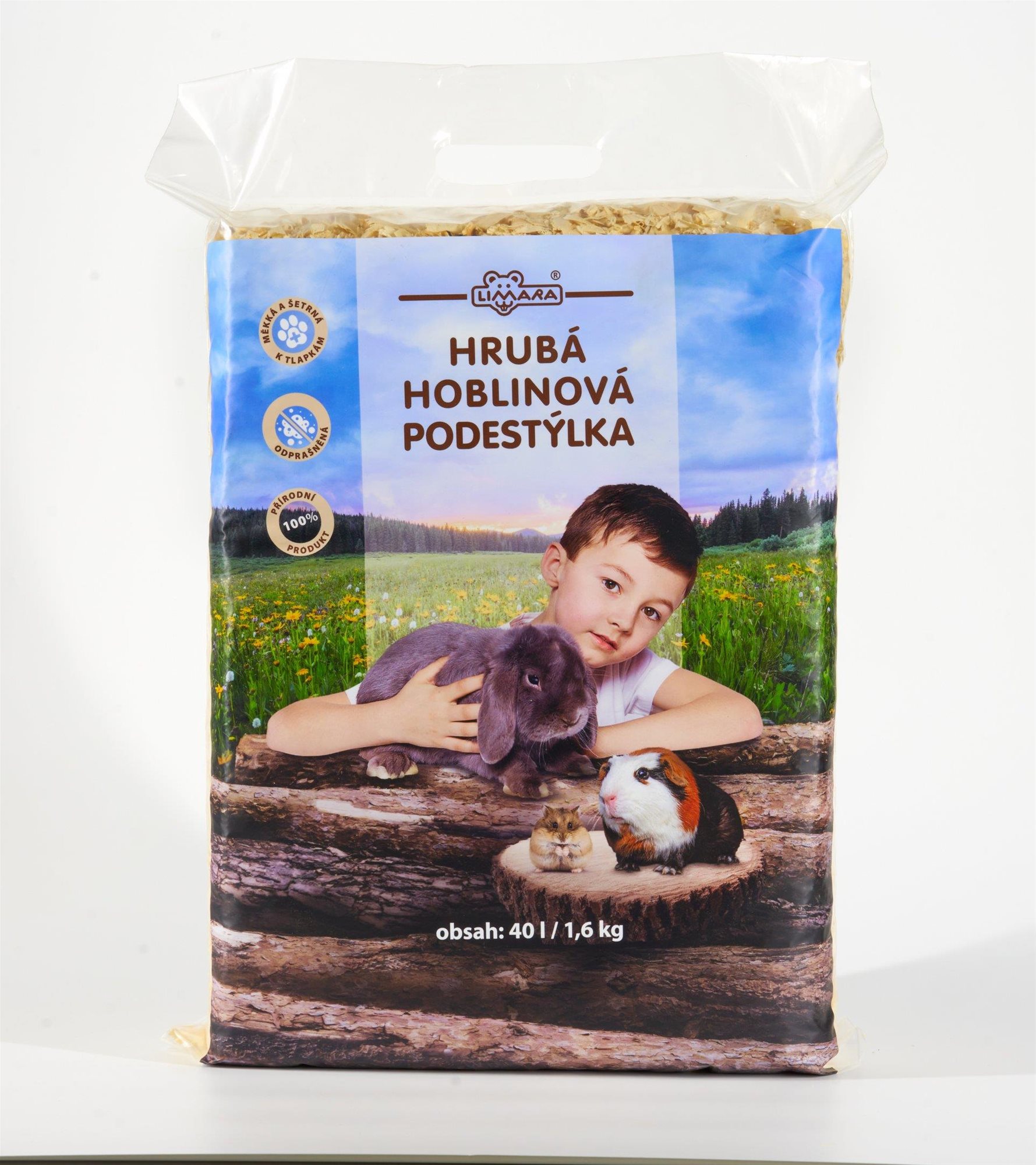 LIMARA Hrubá hoblinová podstielka 40 l 1,6 kg