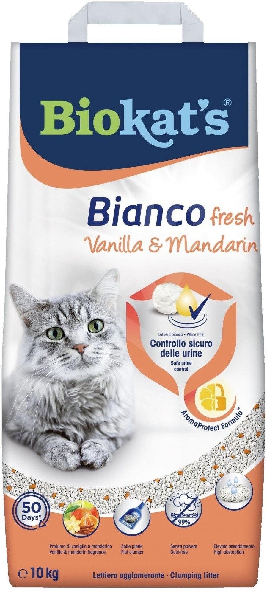 Biokat's bianco Fresh Podstielka vanilka a mandarínka 10 kg