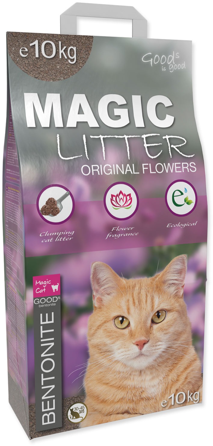 Magic Cat Kočkolit Magic Litter Bentonite Original Flowers 10 kg