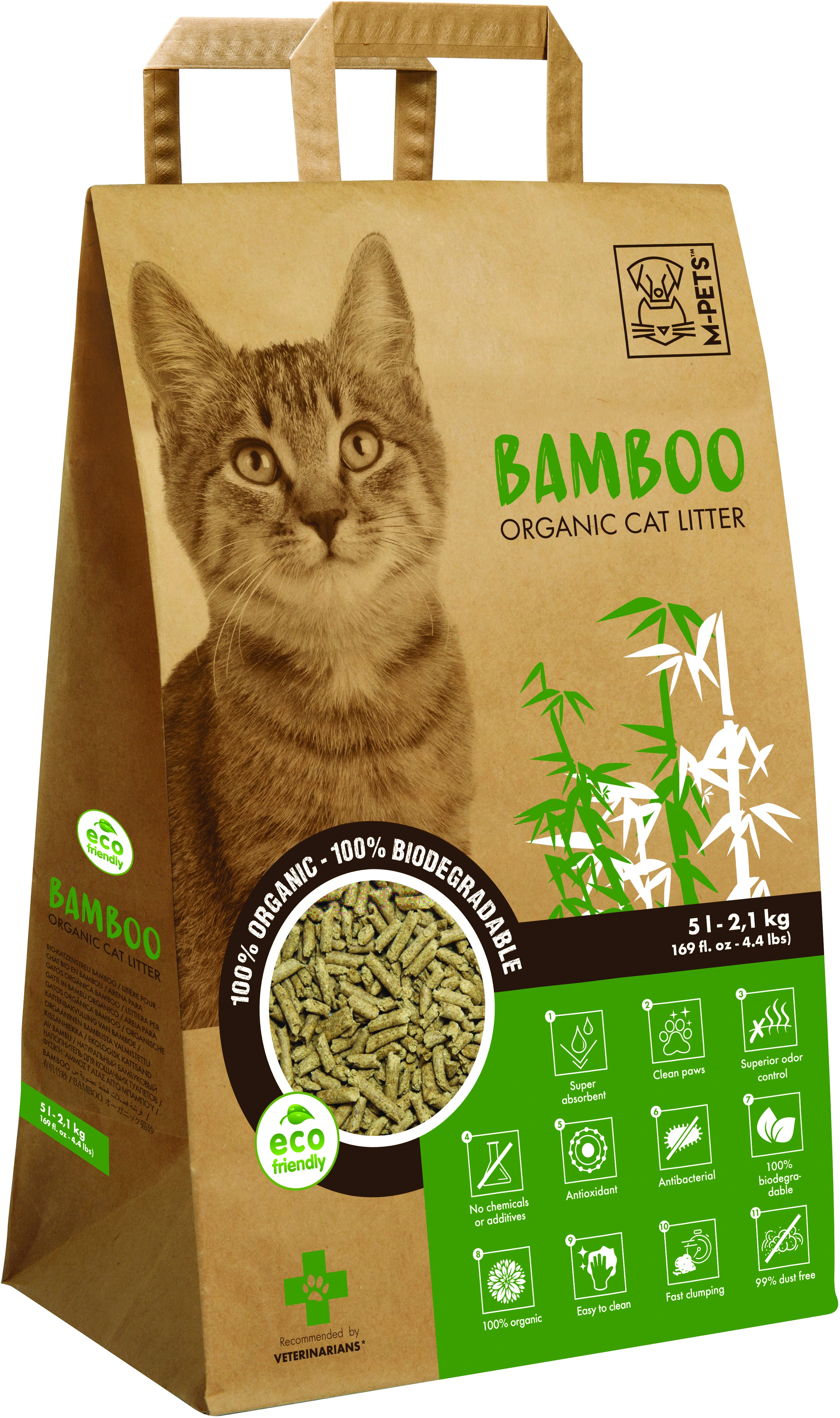 M-Pets Stelivo bambusové 5 L