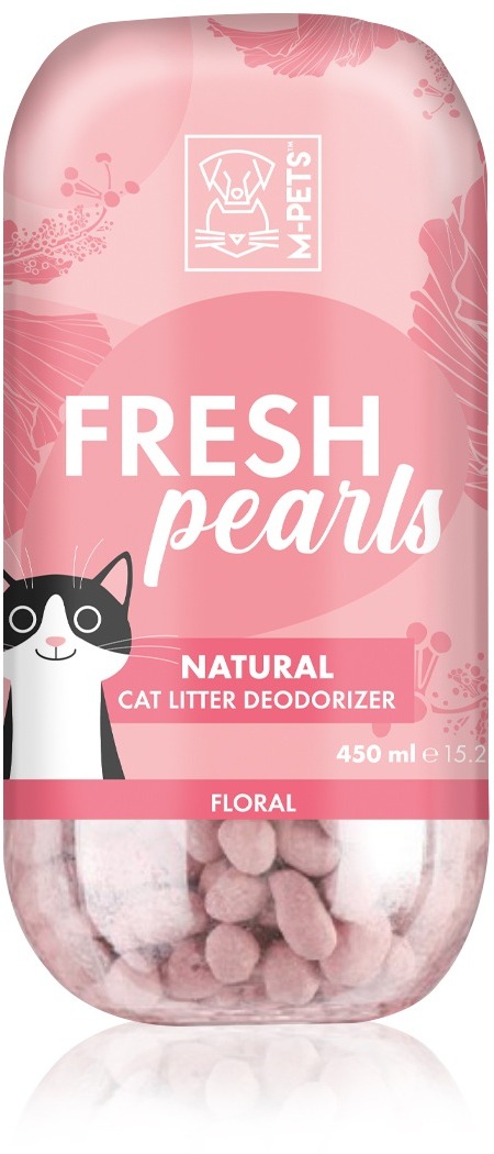 M-Pets FRESH Pearls Dezodorant na mačacie toalety – vôňa kvetín 450 ml