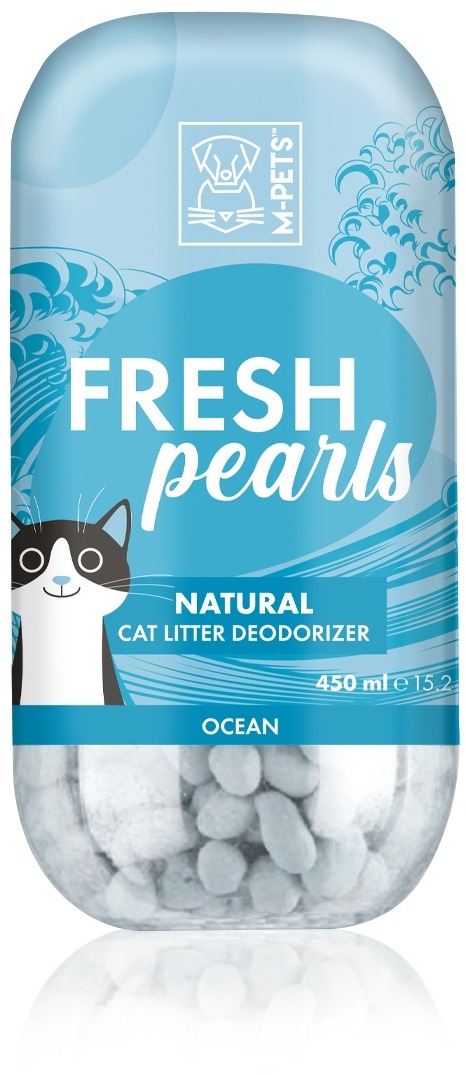 M-Pets FRESH Pearls Dezodorant na mačacie toalety – vôňa oceánu 450 ml