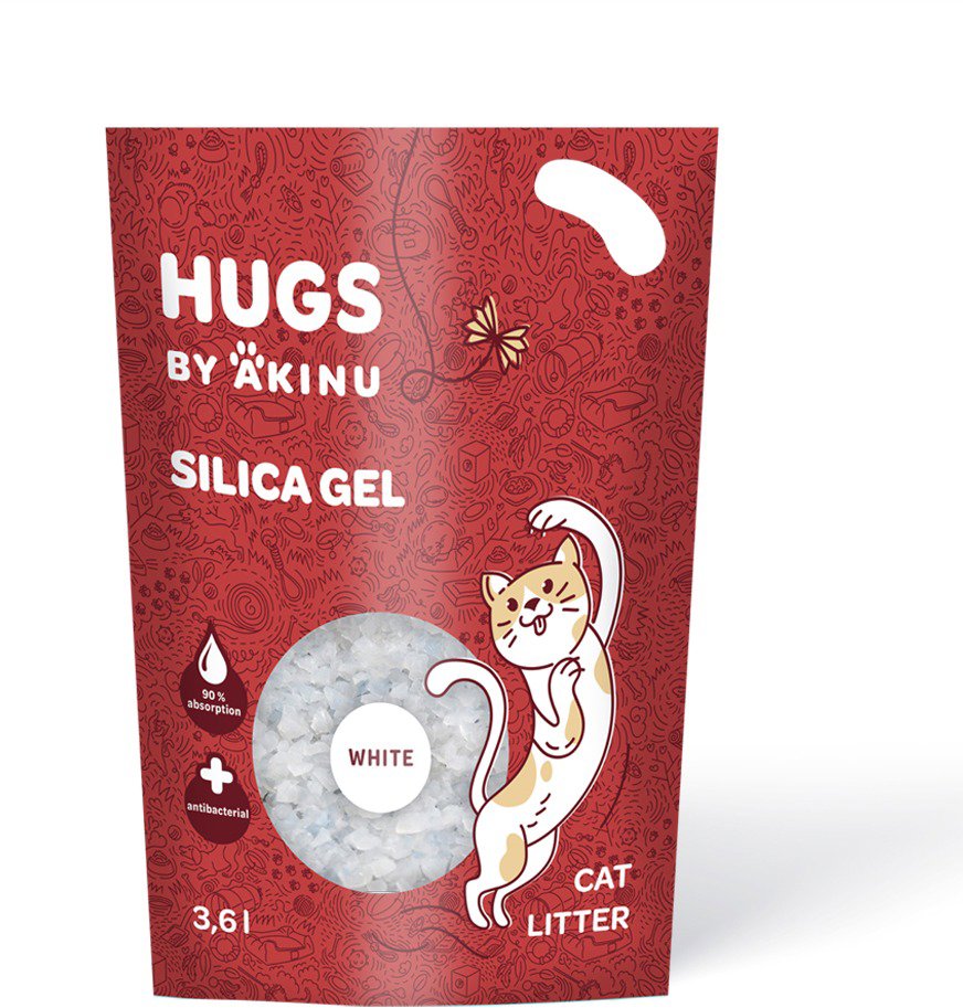 HUGS BY AKINU Silika gél biely stelivo 3,6 l