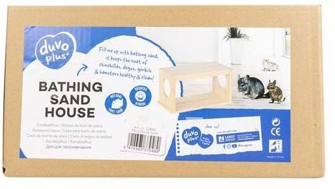 DUVO+ Kúpeľnička pre činčily 35 × 17,5 × 18,5