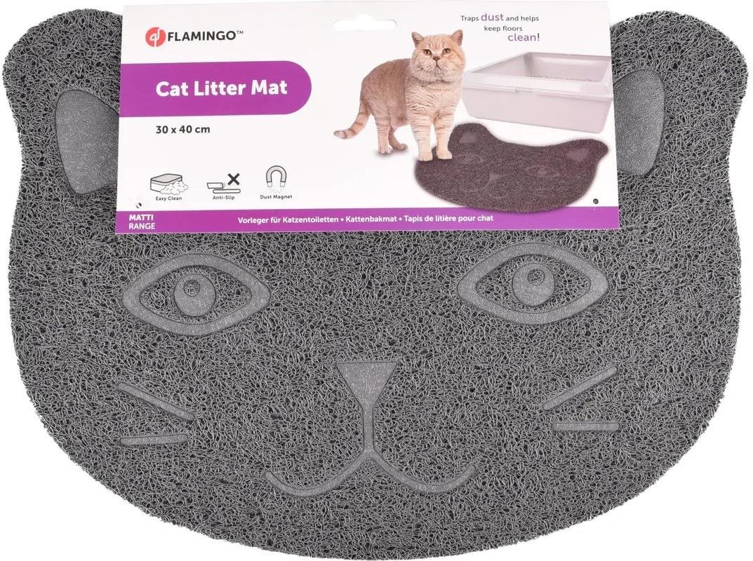Flamingo Podložka pred mačaciu toaletu Zelda sivá 30 × 40 cm