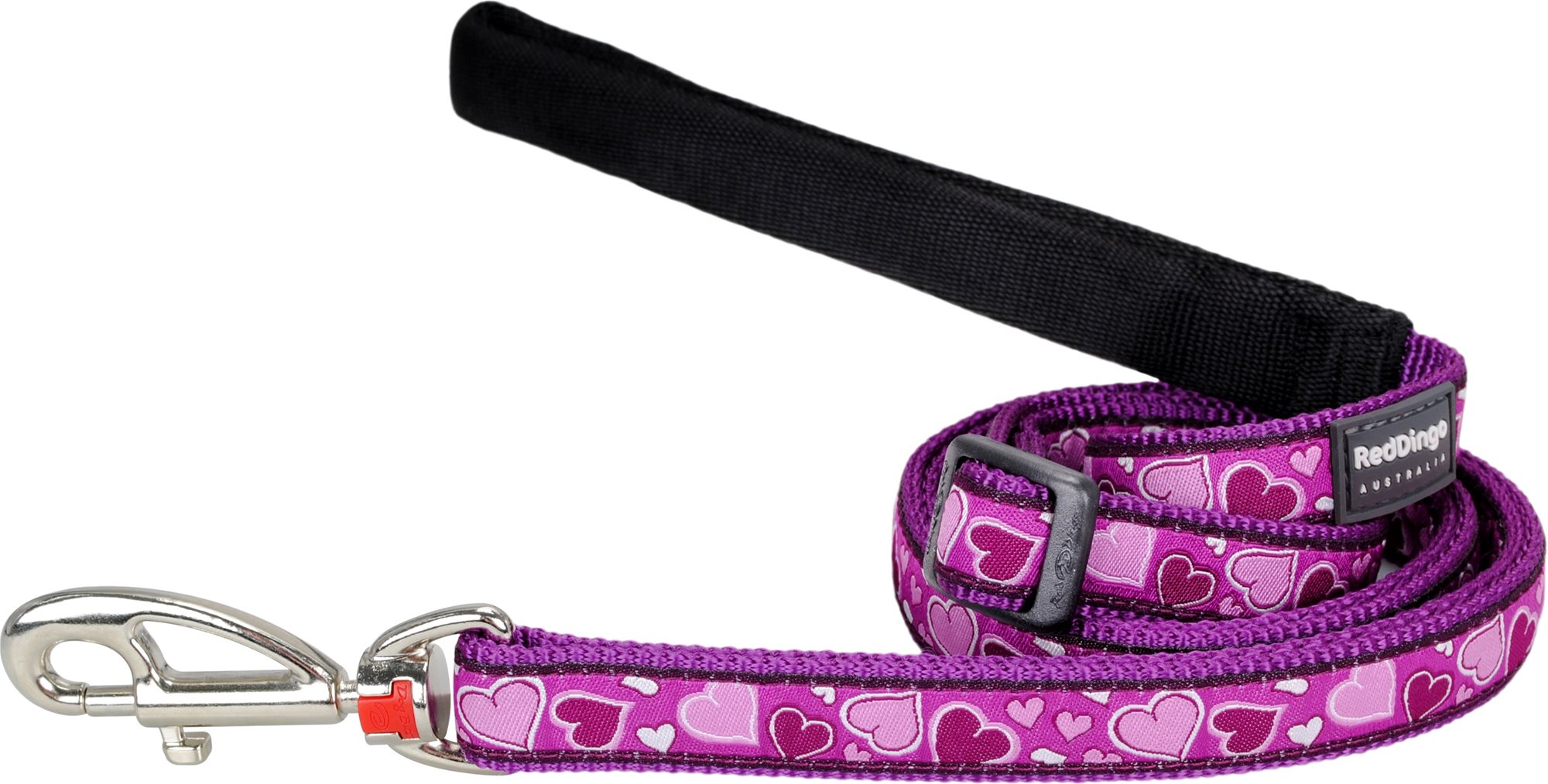 Red Dingo Vodítko Breezy Love Purple 20 mm × 1,8 m