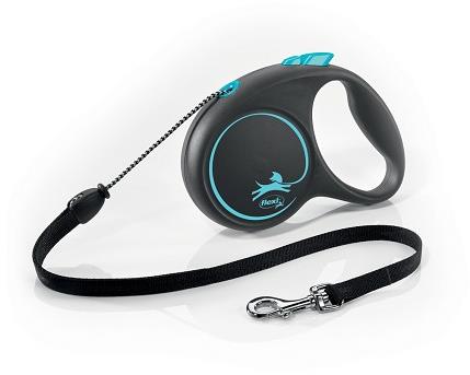 Flexi Black Design lanko modré M 5 m do 20 kg