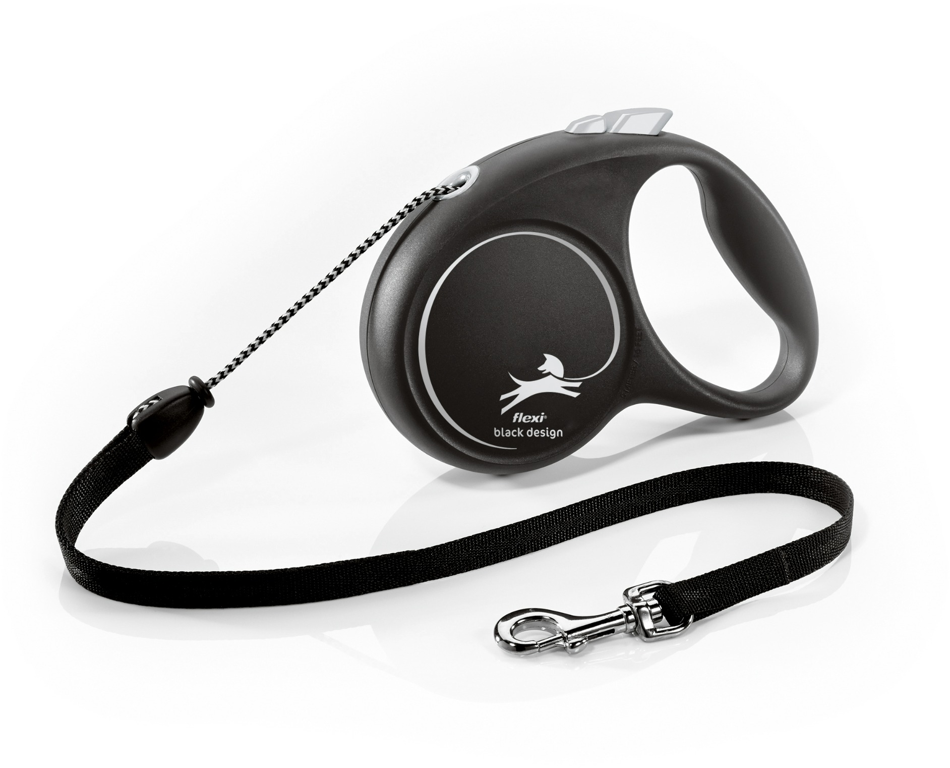 Flexi Black Design lanko čierne M 5 m do 20 kg