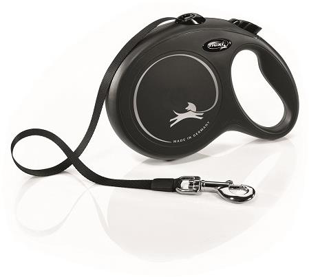 Flexi New Classic páska čierna L 8 m do 50 kg