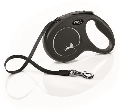 Flexi New Classic páska čierna M 5 m do 25 kg