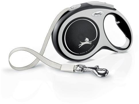 Flexi New Comfort páska čierna L 8 m do 50 kg