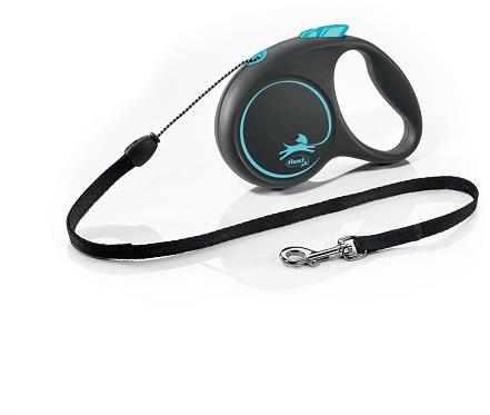 Flexi Black Design lanko modré S 5 m do 12 kg