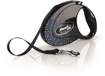 Flexi Glam Splash Mystic S páska 3 m/12 kg, čierne