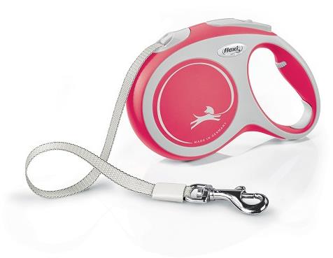 Flexi New Comfort páska červená L 5 m do 60 kg