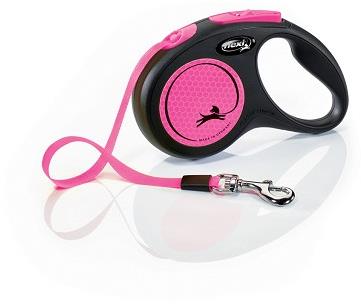 Flexi New Neon páska ružová S 5 m do 15 kg