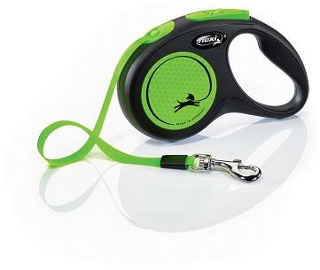 Flexi New Neon páska zelená S 5 m do 15 kg