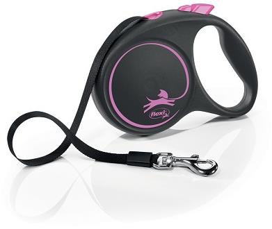 Flexi Black Design páska ružové L 5 m do 50 kg