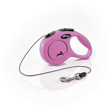 Flexi New Classic lanko ružové XS 3 m do 8 kg