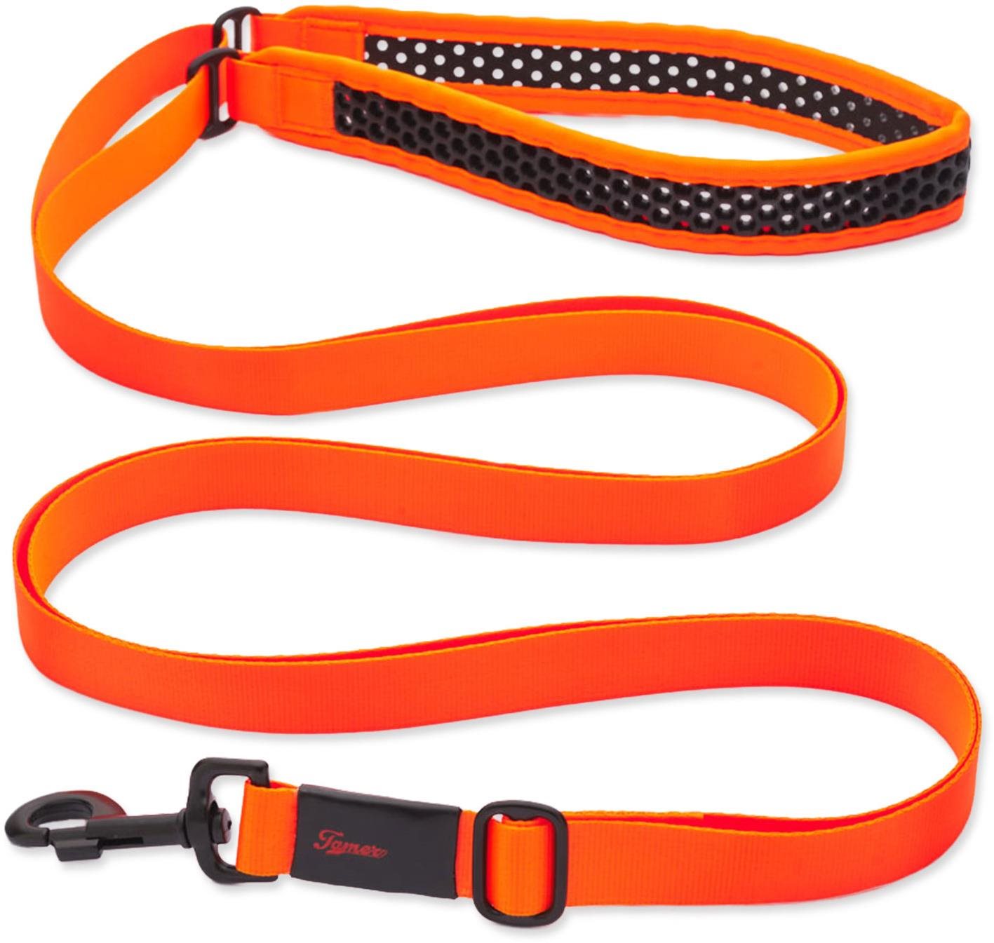 Tamer Softy predlžovacia vôdzka oranžovo-čierna 300 × 3,3 cm