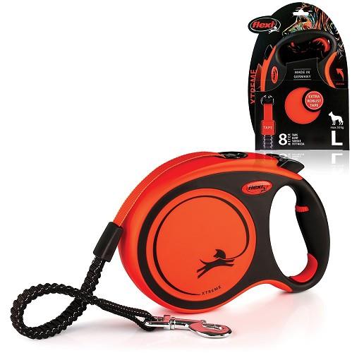 Flexi Xtreme L páska 8 m/55 kg oranžové