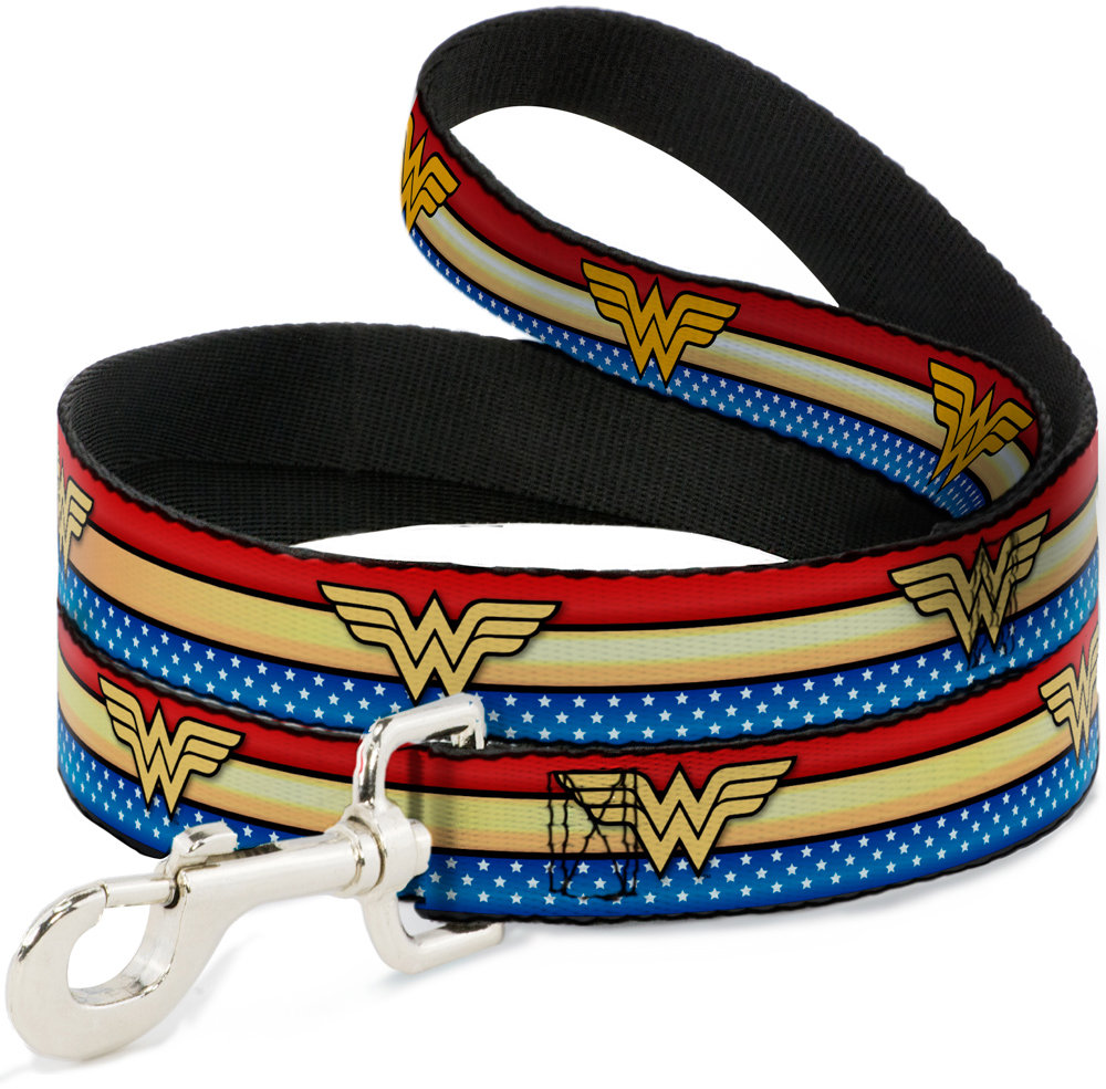 Buckle-down Odolné vodidlo pre psa, dĺžka 120 cm, Wonder Woman