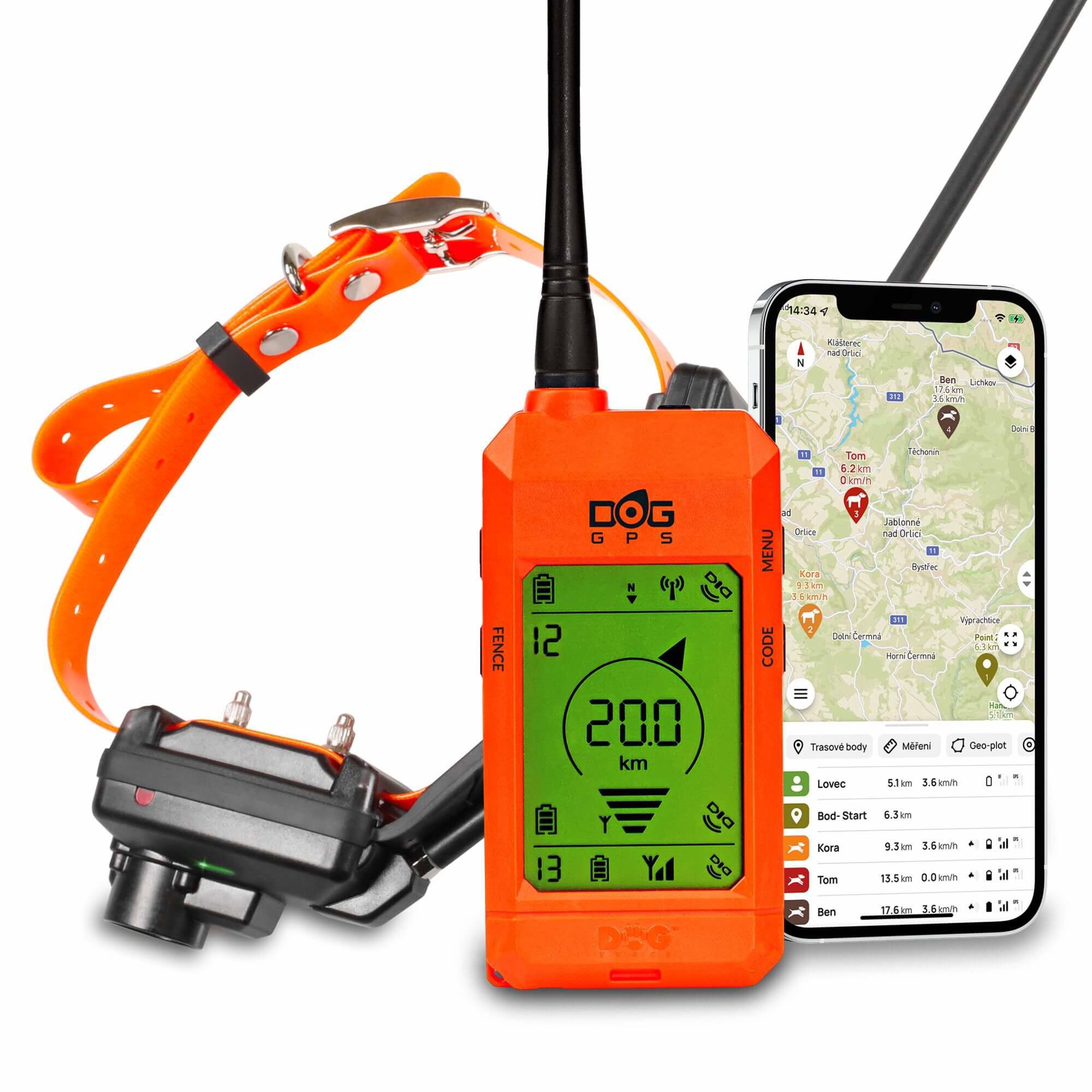 Dogtrace Vyhľadávacie a výcvikové zariadenie so zvukovým lokátorom DOG GPS X30TB Short