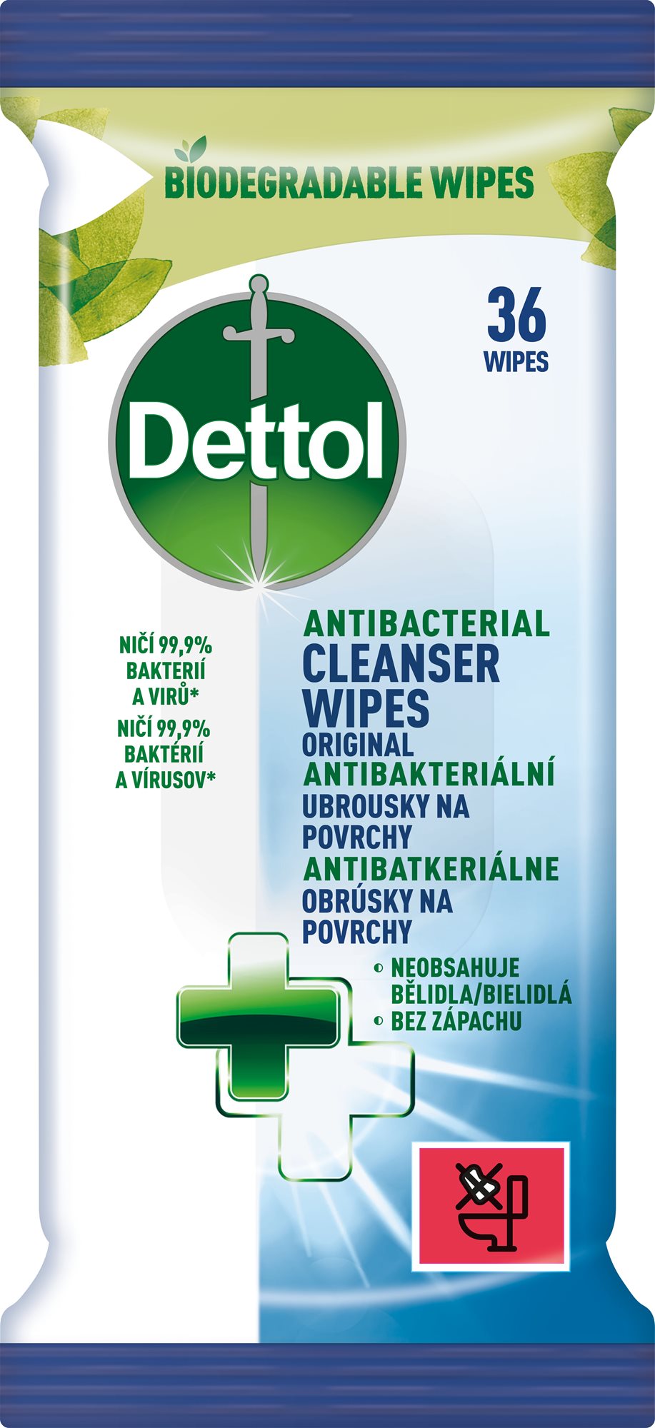 DETTOL Antibakteriálne obrúsky na povrchy 36 ks