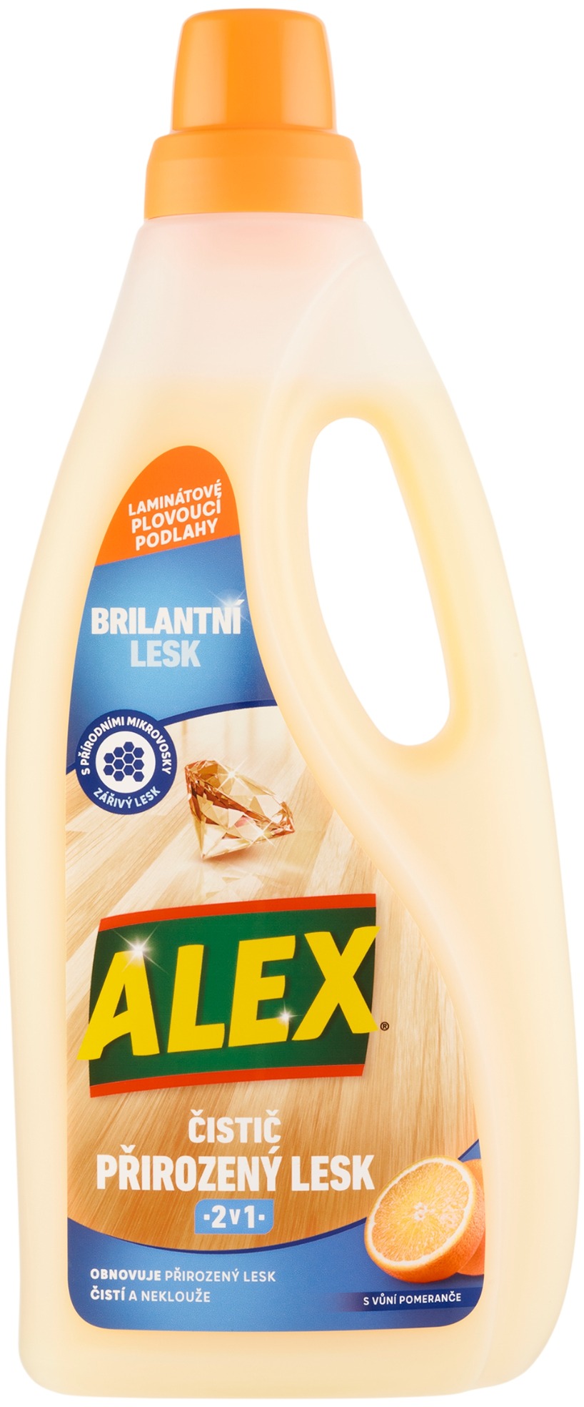 ALEX čistič prirodzený lesk 2 v 1 na laminát 750 ml