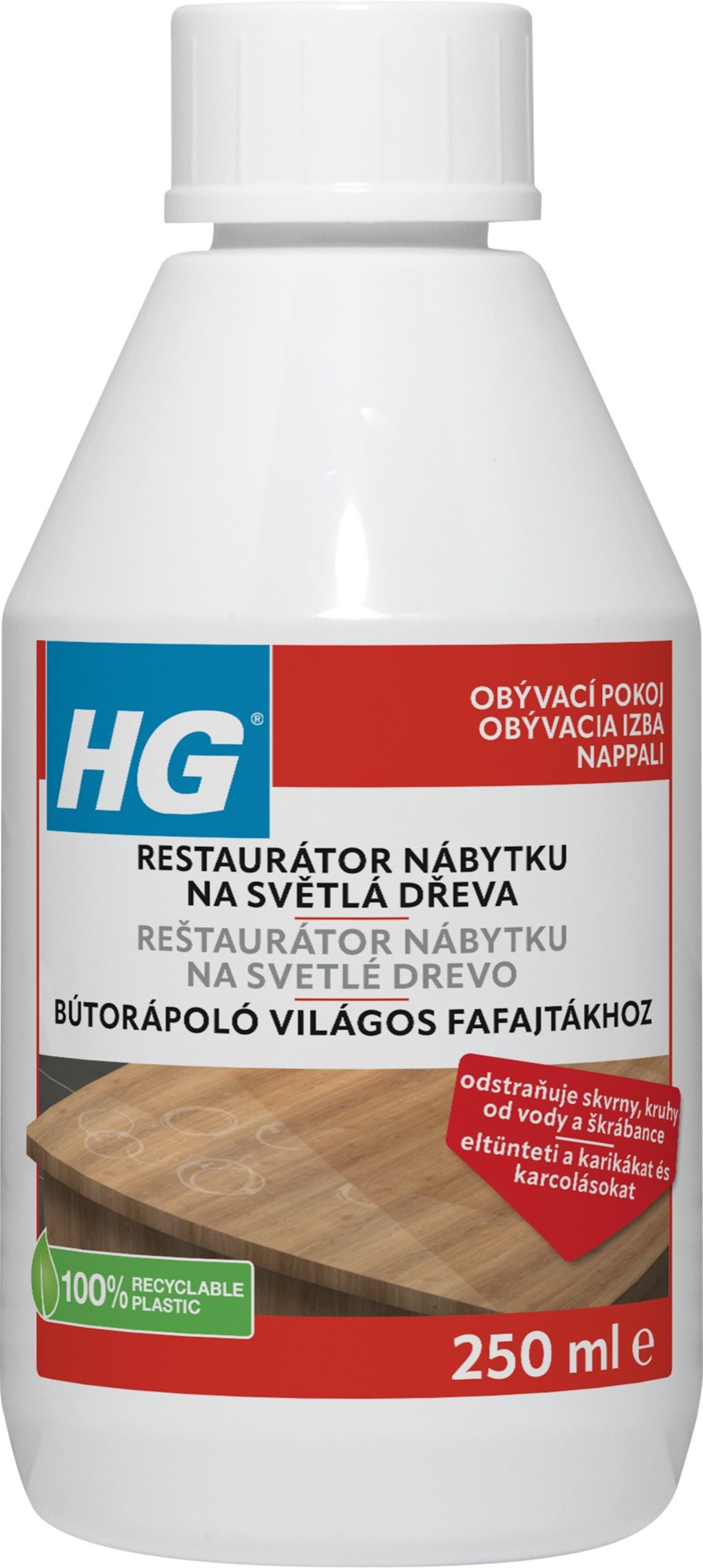 HG reštaurátor nábytku na svetlé druhy dreva 250 ml