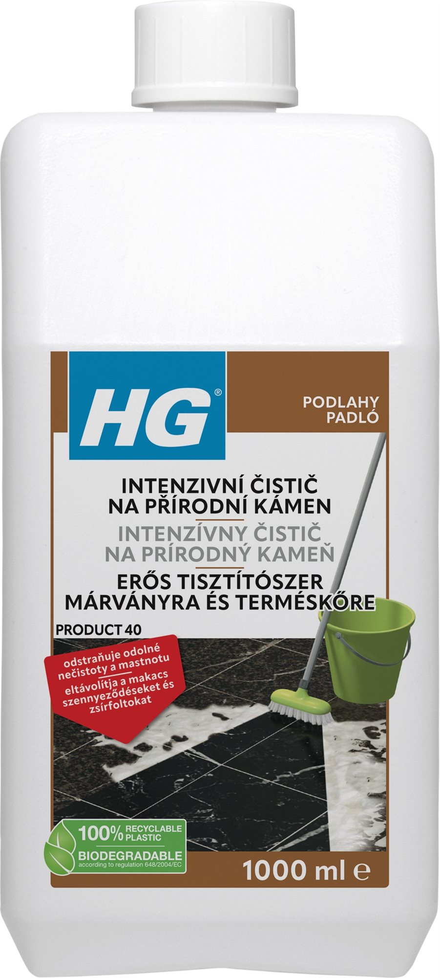 HG intenzívny čistič na prírodný kameň 1000 ml