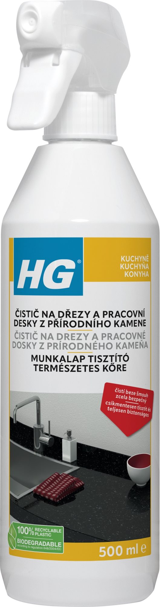 HG čistič na drezy a pracovné dosky z prírodného kameňa 500 ml